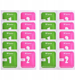 krainaGSM 10x ŚCIERECZKA DO CZYSZCZENIA EKRANU TELEFONU 2W1 SUCHA MOKRA 10 sztuk