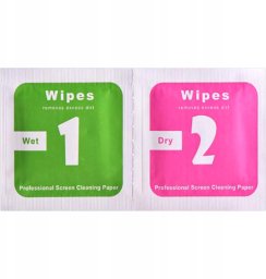 krainaGSM ŚCIERECZKA DO CZYSZCZENIA ODTŁUSZCZANIA EKRANU TELEFONU 2W1 SUCHA MOKRA