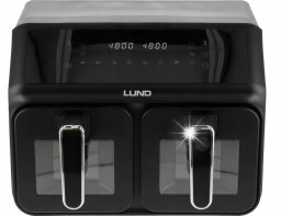 Frytkownica beztłuszczowa Lund FRYTKOWNICA BEZTŁUSZCZOWA AIR FRYER 2200W DWIE KOMORY 4+4L Z WYŚWIETLACZEM