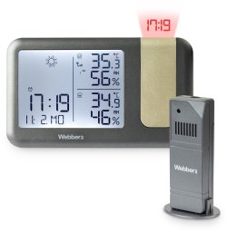 Stacja pogodowa Meteo STACJA POGODOWA Z DCF METEO WEBBER WS207 POGODYNKA PROJEKTOR LASEROWY