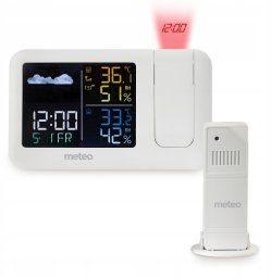 Stacja pogodowa Meteo STACJA POGODOWA Z DCF METEO SP208 POGODYNKA PROJEKTOR LASEROWY CZUJNIK ZEW