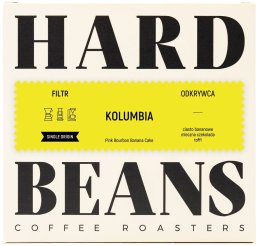 Kawa ziarnista Hard Beans Kolumbia Pink Bourbon Banana Cake 200 g