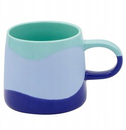 Cup&You KUBEK CERAMICZNY NA KAWĘ HERBATĘ CZEKOLADĘ ZIELONO-NIEBIESKI Z UCHWYTEM 400 ML PREZENT UPOMINEK DLA KOBIETY MAMY ŻONY BABCI DZIEWCZYNY KOLEŻANKI NIEJ
