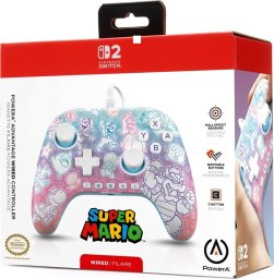 Pad Pad do Nintendo Switch 2 PowerA Advantage Wired Controller Mushroom Kingdom