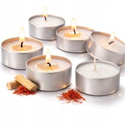 AgdExpert Podgrzewacze sojowe XXL 57x22 Zapach Cedr i Szafran 6 szt Tealight No.13