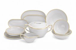 Ćmielów Serwis obiadowy 12/44 el. + Waza City Złote B326