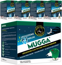 Mugga Urządzenie elektryczne z wkładem na komary Mugga 45 nocy 35ml + 4x Wkład płyn na komary Mugga 45 nocy 35ml