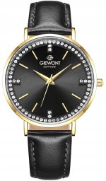 Zegarek Giewont Zegarek Damski Giewont Sapphire Złoto Czarny GW5390-A4