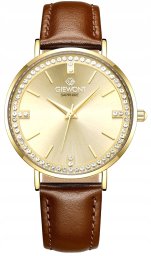 Zegarek Giewont Zegarek Damski Giewont Sapphire Złoty GW5390-A3