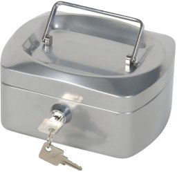 Q-Connect Kasetka na pieniądze Q-CONNECT, mała, 152x120x80mm, srebrna