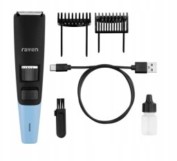 Trymer RAVEN Trymer Raven EST010 do włosów i brody 2 nasadki 90min