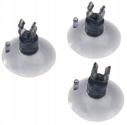 AQUA DELLA Przyssawki z klipsem, przezroczyste, 4/6mm, 3szt/OPAK
