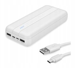 Powerbank Reinston Powerbank Reinston EPB028 20000 mAh USB-A / USB-C / microUSB Biały