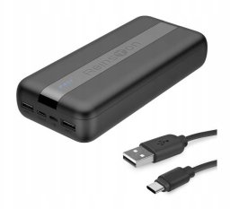 Powerbank Reinston Powerbank Reinston 20000 mAh 2.1A LED USB-C / USB Czarny
