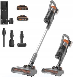 Odkurzacz pionowy Worx Odkurzacz pionowy Worx WX038 315W Wymienny akumulator Srebrno-Szary