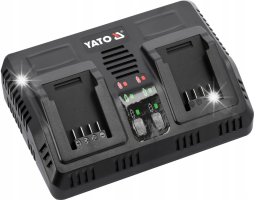 Yato YATO ŁADOWARKA PODWÓJNA 2.2A DO AKUMULATORÓW ELEKTRONARZĘDZI SYSTEMU 18V