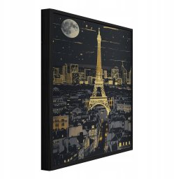 Wallarena Obraz W Ramie Na Metalu Miasto Wieża Eiffla Do Sypialni Salonu 100x150