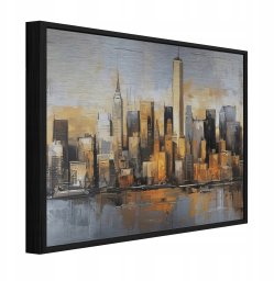 Wallarena Obraz W Ramie Na Metalu Miasto Panorama Do Sypialni Salonu 150x100