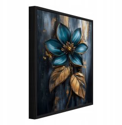 Wallarena Obraz W Ramie Na Metalu Kwiaty Abstrakcja Do Sypialni Salonu 100x150