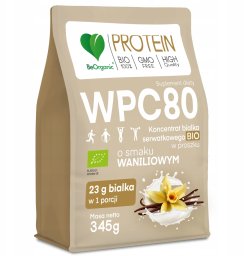 Aliness BeOrganic Białko serwatkowe WPC 80 Wanilia BIO* 345g one size