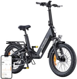 Rower elektryczny Airwheel Składany elektryczny rower ENGWE L20 3.0 Boost czarny 250W (L20_30BLACK)