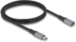 Kabel USB Delock USB-C - USB-C 1 m Czarno-szary (81201)