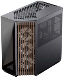 Obudowa Apnx APNX V1-W-BK-v3, Tower case black, Tempered Glass x 2, Wood paneling