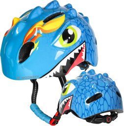 RockBros Kask rowerowy dziecięcy motyw smok lekki 50-54 cm - niebieski WOZINSKY