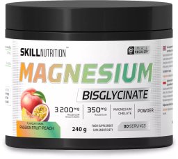 Nuclear Nutrition Skill Nutrition - Bisglicynianu Magnezu, Marakuja-Brzoskwinia, 240g