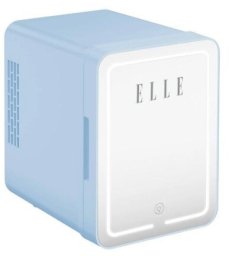 Elle Mini lodówka z lusterkiem do makijażu LED ELLE 4L niebieska