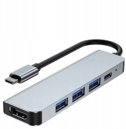 HUB USB Czytnik HUB USB - TYP - C 5 różnych portów HDMI 4K + USB 3.0 + USB2.0