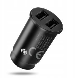 Ładowarka Ładowarka samochodowa 2 X USB 12W czarna