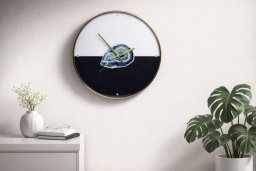 Ewax Zegar ścienny 45 cm Agat Granatowy