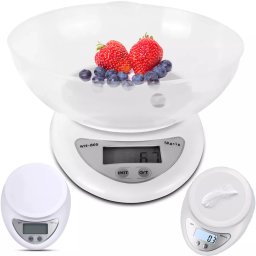 Waga kuchenna Realne Ceny Elektroniczna Waga Kuchenna Precyzyjna LCD z Miską Tara 5g 5000g/0,1g