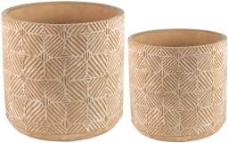 Direct Home and Garden Zestaw 2 szt Osłonka betonowa JANA ochrowy