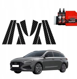 GrizzGlass Folia karbonowa na słupki GrizzGlass BodyShield do Hyundai i30 Wagon (2020-2025) [10w1]