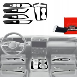 GrizzGlass Folia do wnętrza GrizzGlass PianoSkin Glossy do Hyundai Tucson N-Line (2021-2024) [5w1]