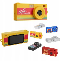 Kamera cyfrowa Xrec Mini Aparat Kamera Retro Video 2k Wisiorek Breloczek + Karta 32gb / Xrec X9 / Żółty