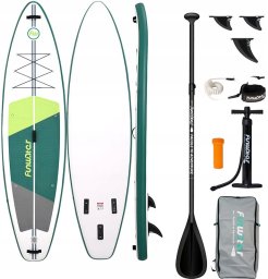 Rebel Active Deska do pływania SUP FunWater SUPFW69A 3,35m (zielono-biała)