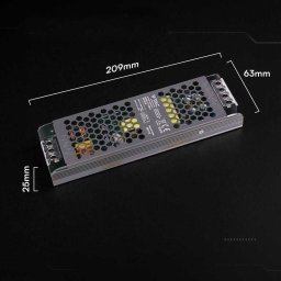 VTAC Zasilacz do LED modułowy montażowy SLIM V-TAC 200W 12V 16.5A IP20 filtr EMI VT-13200-S