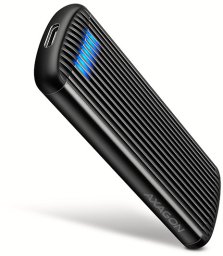Axagon AXAGON EEM2-SC, zewnętrzna obudowa USB-C 10Gbps do dysków M.2 NVMe SSD, bezśrubowa, aluminiowa żebrowana
