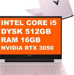 Laptop HP Gamingowy laptop Victus HP 15-fa2043nw / C1LW6EA / Intel Core i5 / 16GB / SSD 512GB / RTX 3050 / FullHD / 144Hz / Win 11