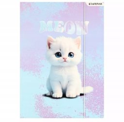 Starpak TECZKA Z GUMKA PAP A4 CUTE KITTY MIX2 STK 10/100
