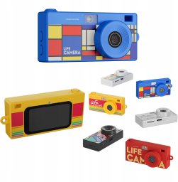 Kamera cyfrowa Xrec Mini Aparat Kamera Retro Video 2k Wisiorek Breloczek + Karta 32gb / Xrec X9 / Niebieski