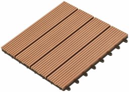 vidaXL vidaXL Płytka Tarasowa 11 pcs Brązowy 30 x 30 cm