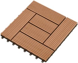 vidaXL vidaXL Płytka Tarasowa 11 pcs Brązowy 30 x 30 cm