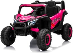 R-Sport UTV2 R-sport Różowy Auto na akumulator 4x4 EVA SKÓRA Pilot Akumulator litowo-jonowy EDUKAMP