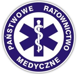 Ratujesz Naklejka PAŃSTWOWE RATOWNICTWO MEDYCZNE na szybę 8 cm (klejona od wewnątrz)