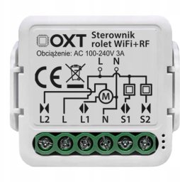 OXT Moduł OXT mini sterownik rolet żaluzji kąt pochylenia lameli WiFi+RF TUYA T229