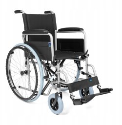 Reha Fund Stalowy wózek inwalidzki RF-1/42/PU/CZA-624/PU